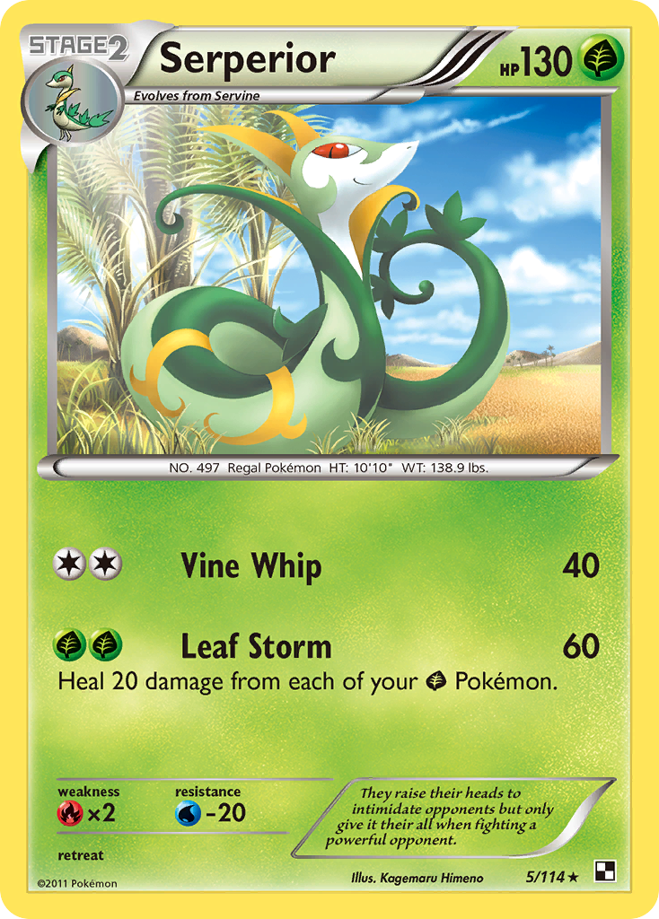 Serperior (5/114) (Green Tornado) (Theme Deck Exclusive) [Black & White: Base Set] | Exor Games Dartmouth