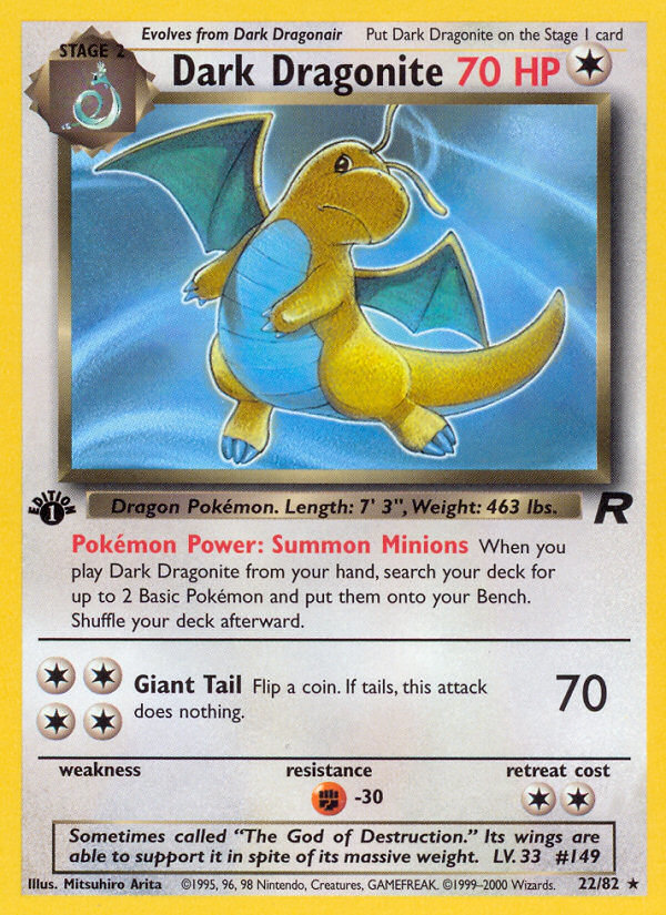 Dark Dragonite (22/82) [Team Rocket 1st Edition] | Exor Games Dartmouth