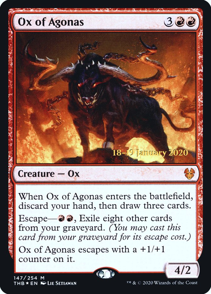 Ox of Agonas [Theros Beyond Death Prerelease Promos] | Exor Games Dartmouth