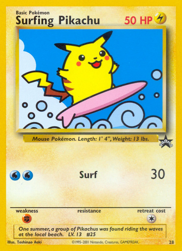 Surfing Pikachu (28) [Wizards of the Coast: Black Star Promos] | Exor Games Dartmouth