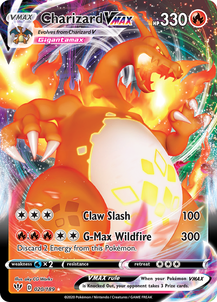 Charizard VMAX (020/189) [Sword & Shield: Darkness Ablaze] | Exor Games Dartmouth