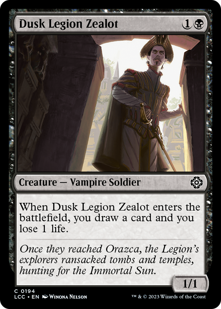 Dusk Legion Zealot [The Lost Caverns of Ixalan Commander] | Exor Games Dartmouth