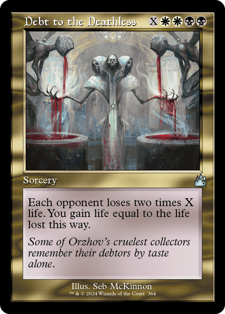 Debt to the Deathless (Retro Frame) [Ravnica Remastered] | Exor Games Dartmouth