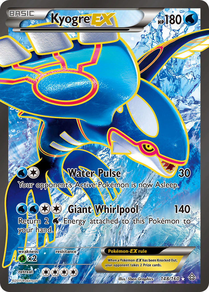 Kyogre EX (148/160) [XY: Primal Clash] | Exor Games Dartmouth