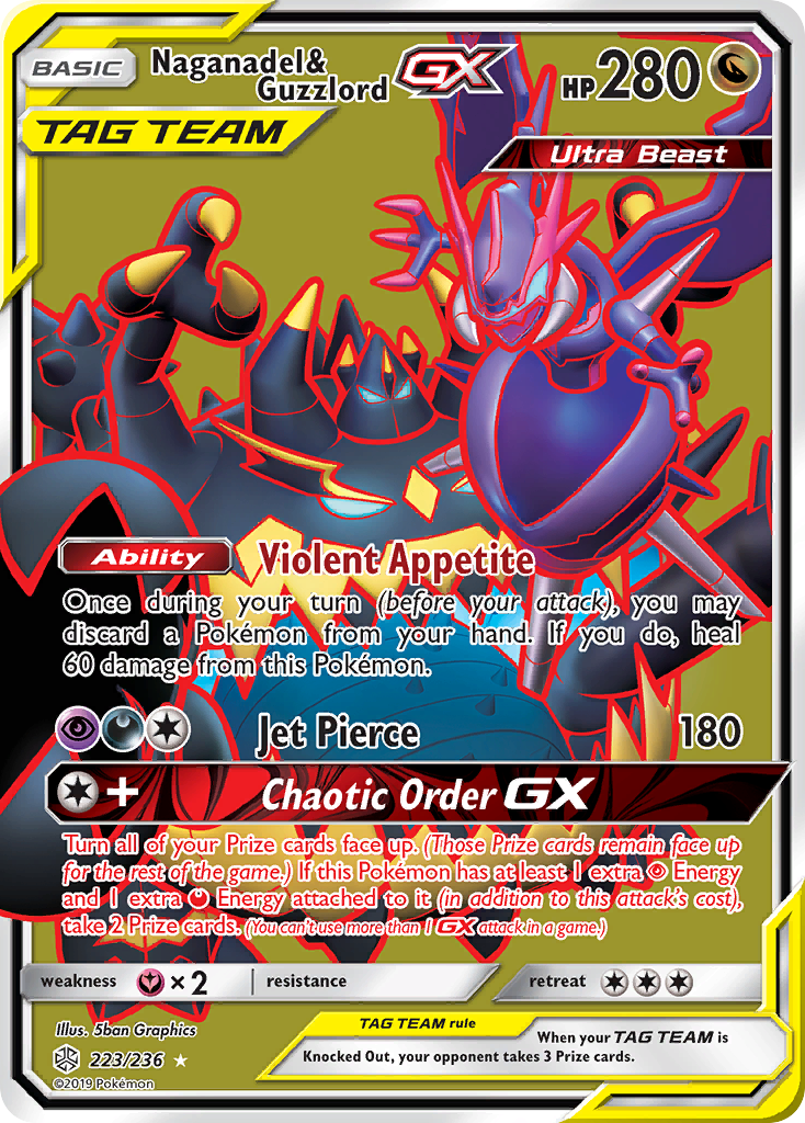 Naganadel & Guzzlord GX (223/236) [Sun & Moon: Cosmic Eclipse] | Exor Games Dartmouth