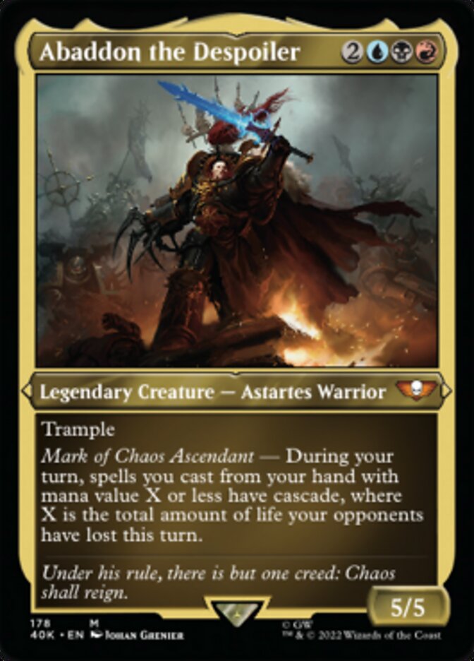 Abaddon the Despoiler (Display Commander) (Surge Foil) [Universes Beyond: Warhammer 40,000] | Exor Games Dartmouth