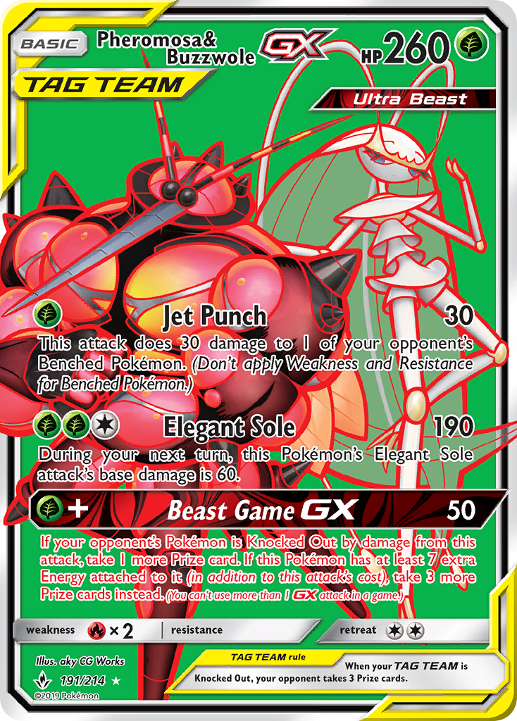 Pheromosa & Buzzwole GX (191/214) [Sun & Moon: Unbroken Bonds] | Exor Games Dartmouth