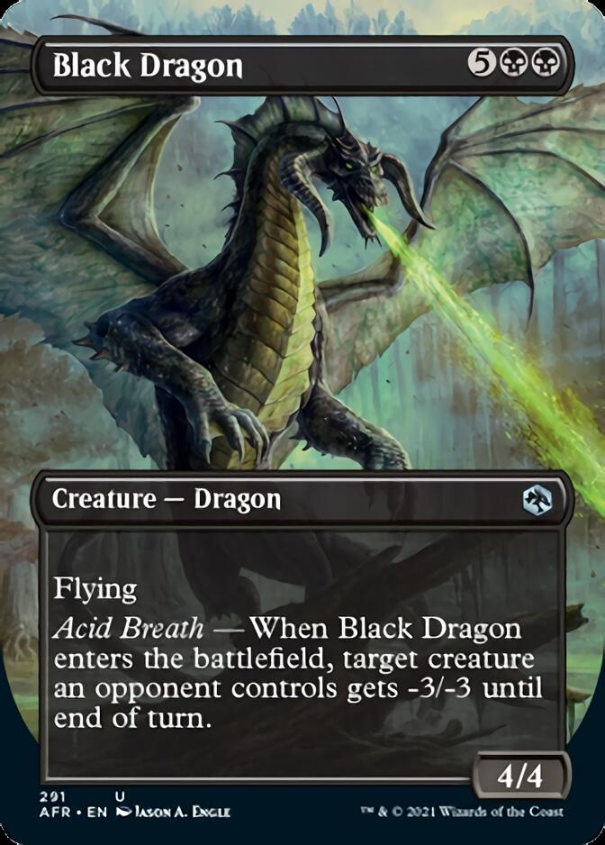 Black Dragon (Borderless Alternate Art) [Dungeons & Dragons: Adventures in the Forgotten Realms] | Exor Games Dartmouth