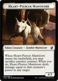 Heart-Piercer Manticore // Dragon Double-sided Token [Commander 2019 Tokens] | Exor Games Dartmouth