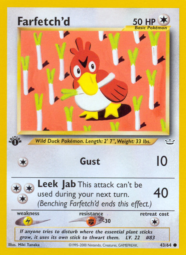 Farfetch'd (43/64) [Neo Revelation 1st Edition] | Exor Games Dartmouth