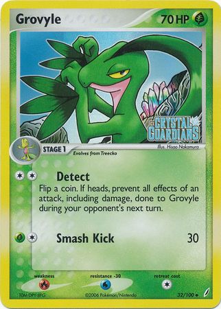 Grovyle (32/100) (Stamped) [EX: Crystal Guardians] | Exor Games Dartmouth