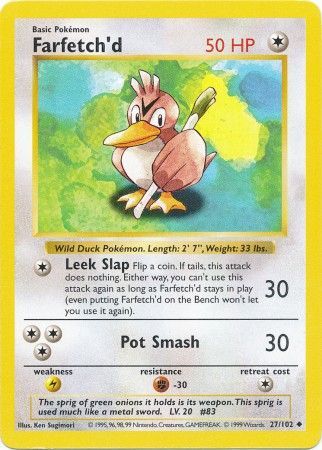 Farfetch'd (27/102) [Base Set Shadowless Unlimited] | Exor Games Dartmouth