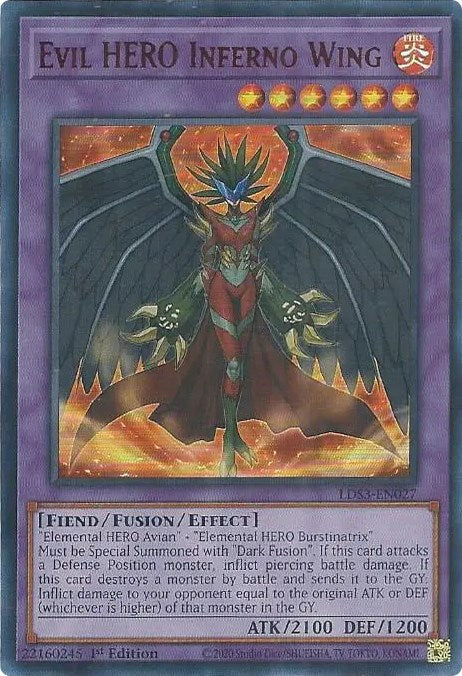 Evil HERO Inferno Wing (Red) [LDS3-EN027] Ultra Rare | Exor Games Dartmouth