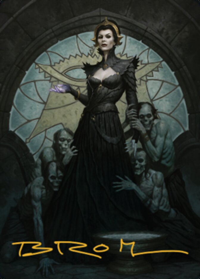 Liliana of the Veil Art Card (Gold-Stamped Signature) [Dominaria United Art Series] | Exor Games Dartmouth