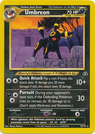 Umbreon (32/75) [Neo Discovery Unlimited] | Exor Games Dartmouth