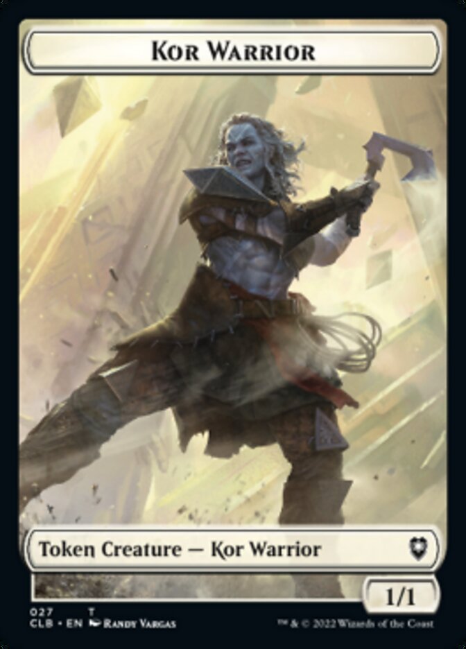 Kor Warrior // Wizard Double-sided Token [Commander Legends: Battle for Baldur's Gate Tokens] | Exor Games Dartmouth