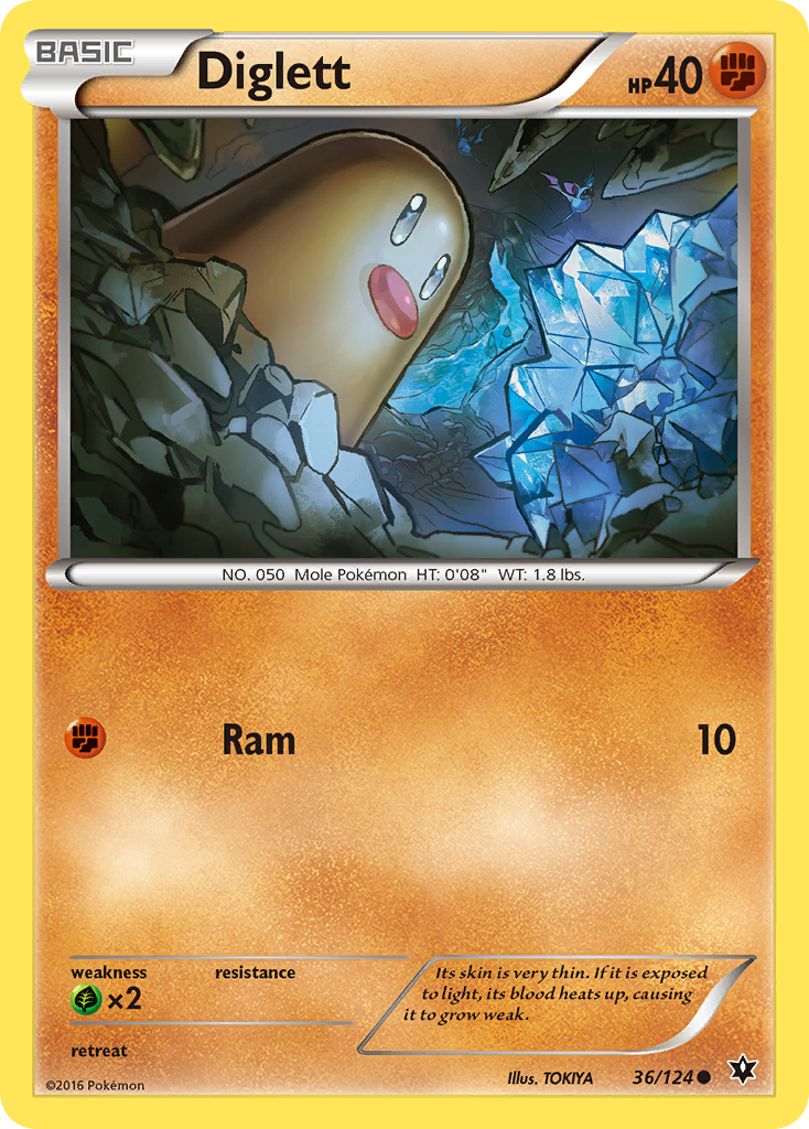 Diglett (36/124) [XY: Fates Collide] | Exor Games Dartmouth