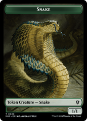 Snake // Morph Double-Sided Token [Murders at Karlov Manor Commander Tokens] | Exor Games Dartmouth