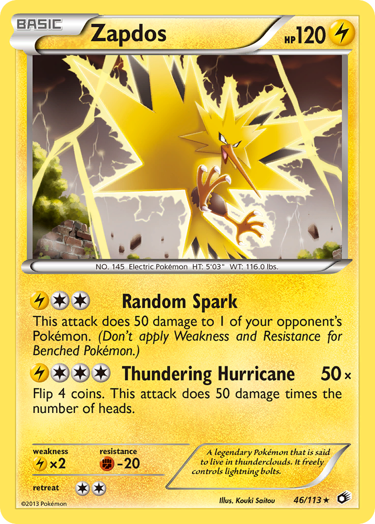 Zapdos (46/113) [Black & White: Legendary Treasures] | Exor Games Dartmouth