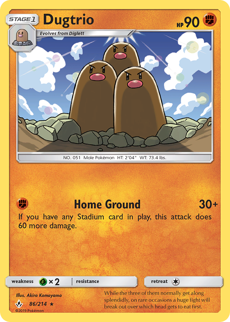 Dugtrio (86/214) [Sun & Moon: Unbroken Bonds] | Exor Games Dartmouth