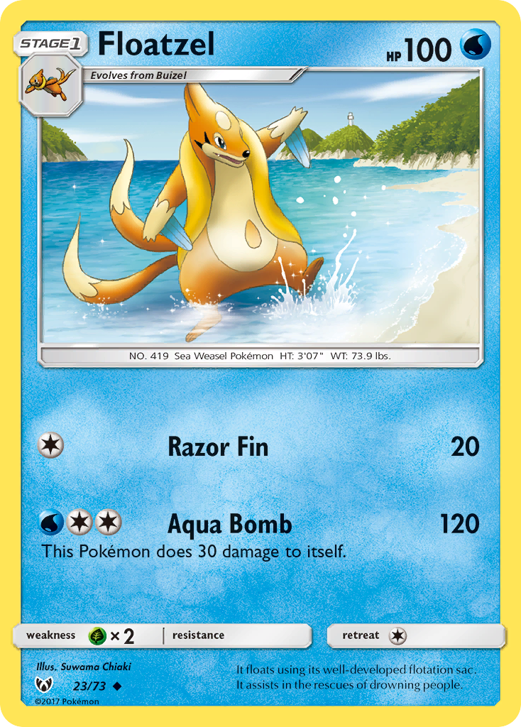 Floatzel (23/73) [Sun & Moon: Shining Legends] | Exor Games Dartmouth