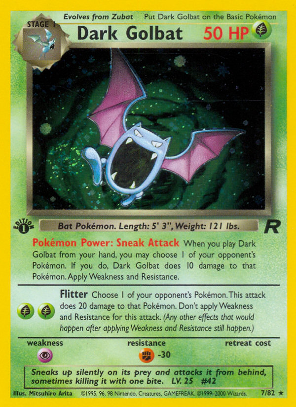 Dark Golbat (7/82) [Team Rocket 1st Edition] | Exor Games Dartmouth