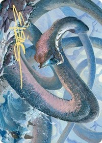 Koma, Cosmos Serpent 1 Art Card (Gold-Stamped Signature) [Kaldheim: Art Series] | Exor Games Dartmouth