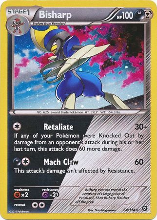 Bisharp (64/114) (Cosmos Holo) [XY: Steam Siege] | Exor Games Dartmouth