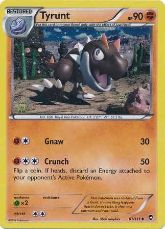 Tyrunt (61/111) (Cosmos Holo) [XY: Furious Fists] | Exor Games Dartmouth