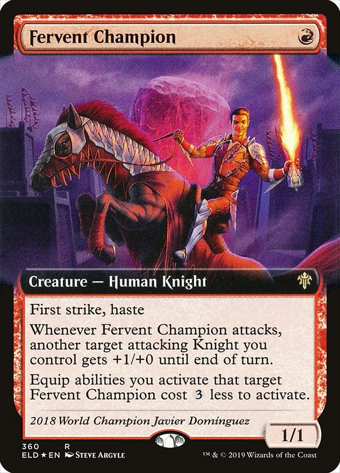 Fervent Champion (Extended Art) [Throne of Eldraine] | Exor Games Dartmouth