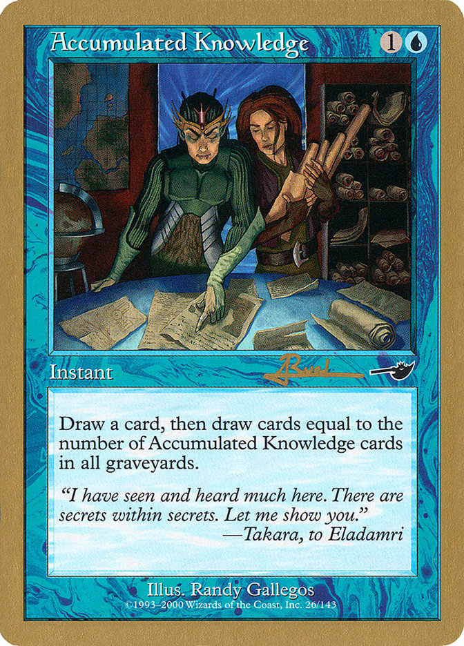 Accumulated Knowledge (Antoine Ruel) [World Championship Decks 2001] | Exor Games Dartmouth