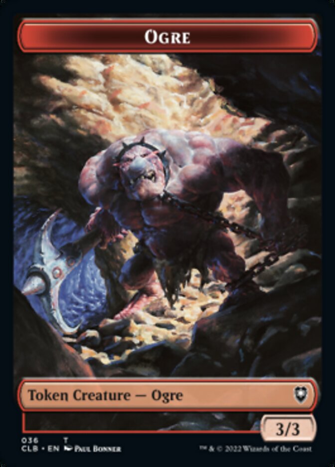 Boar // Ogre Double-sided Token [Commander Legends: Battle for Baldur's Gate Tokens] | Exor Games Dartmouth