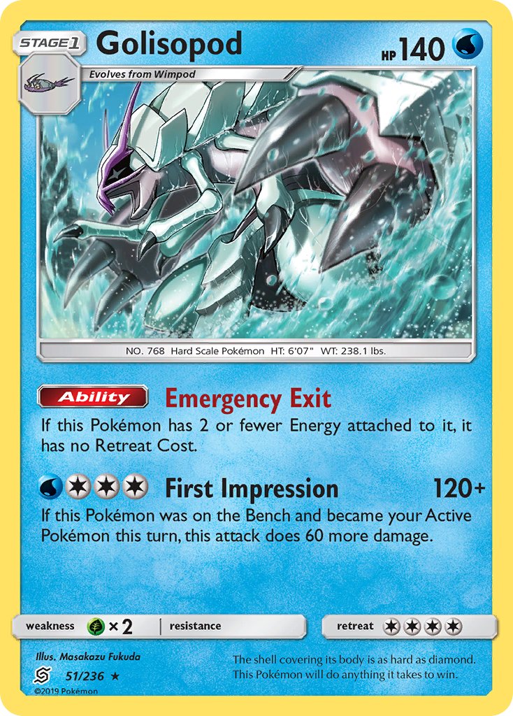 Golisopod (51/236) (Cosmos Holo) (Blister Exclusive) [Sun & Moon: Unified Minds] | Exor Games Dartmouth