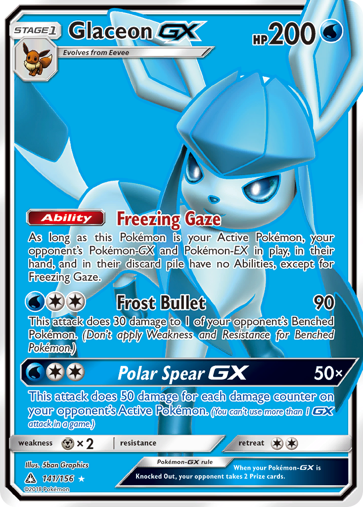 Glaceon GX (141/156) [Sun & Moon: Ultra Prism] | Exor Games Dartmouth