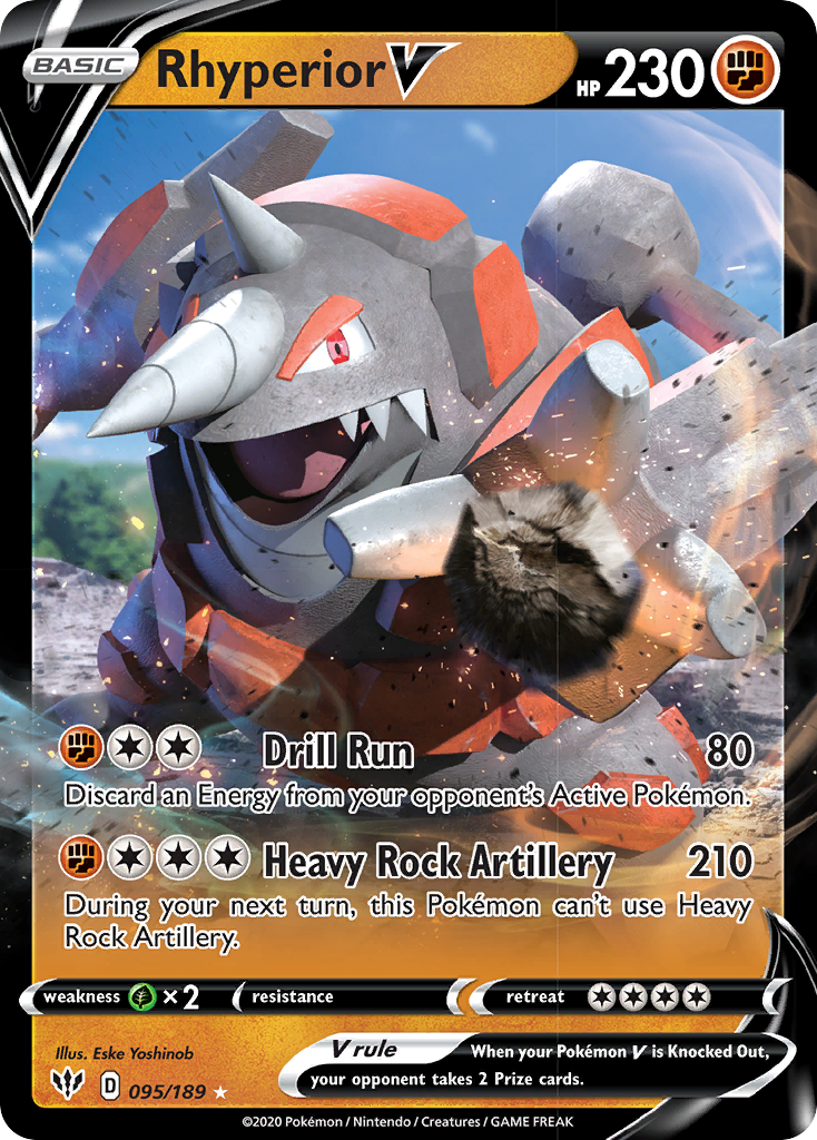 Rhyperior V (095/189) [Sword & Shield: Darkness Ablaze] | Exor Games Dartmouth