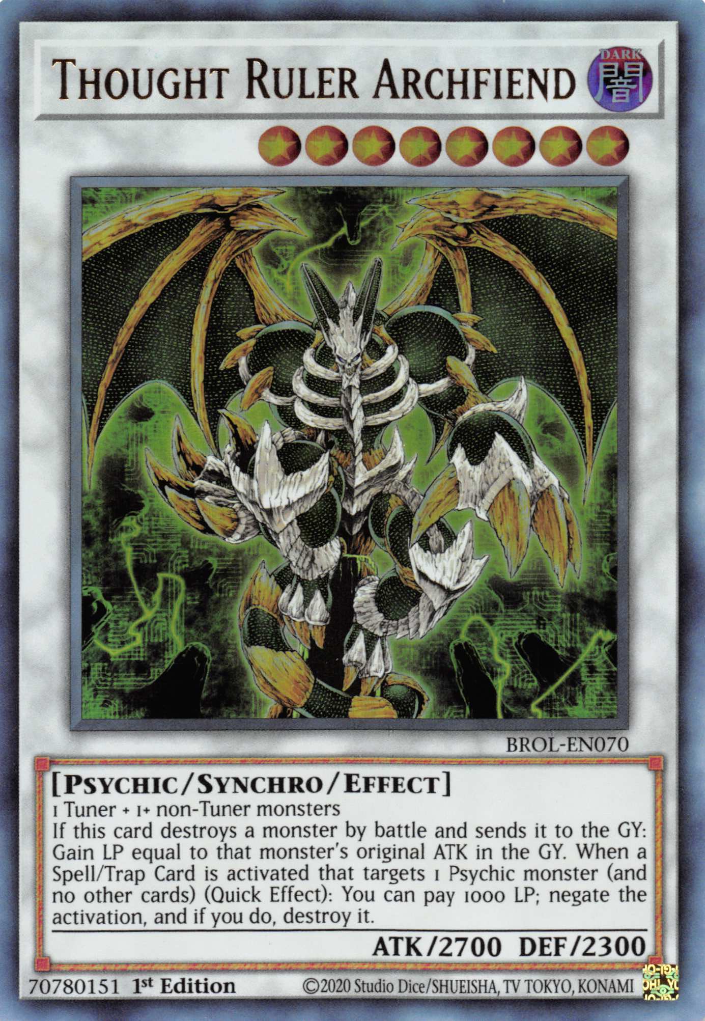 Thought Ruler Archfiend [BROL-EN070] Ultra Rare | Exor Games Dartmouth