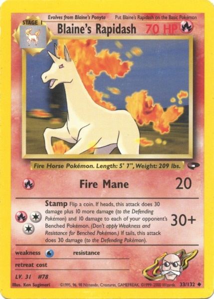 Blaine's Rapidash (33/132) [Gym Challenge Unlimited] | Exor Games Dartmouth