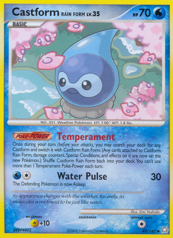 Castform Rain Form (49/146) [Diamond & Pearl: Legends Awakened] | Exor Games Dartmouth