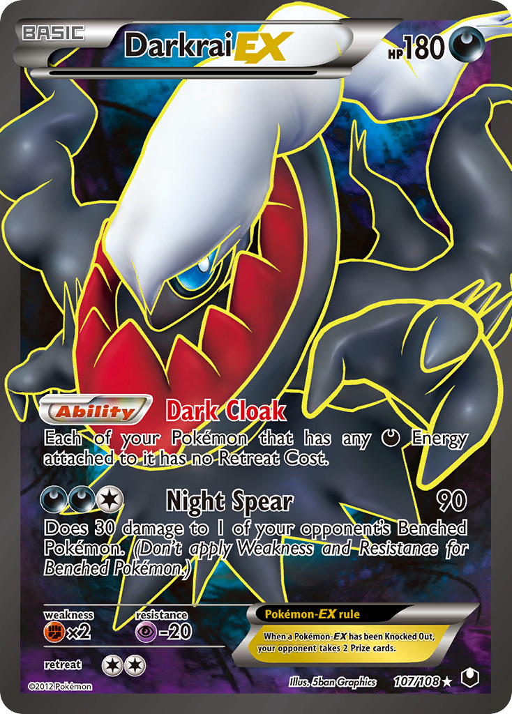 Darkrai EX (107/108) [Black & White: Dark Explorers] | Exor Games Dartmouth