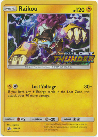 Raikou (SM150) (Staff Prerelease Promo) [Sun & Moon: Black Star Promos] | Exor Games Dartmouth