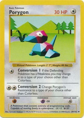 Porygon (39/102) [Base Set Shadowless Unlimited] | Exor Games Dartmouth