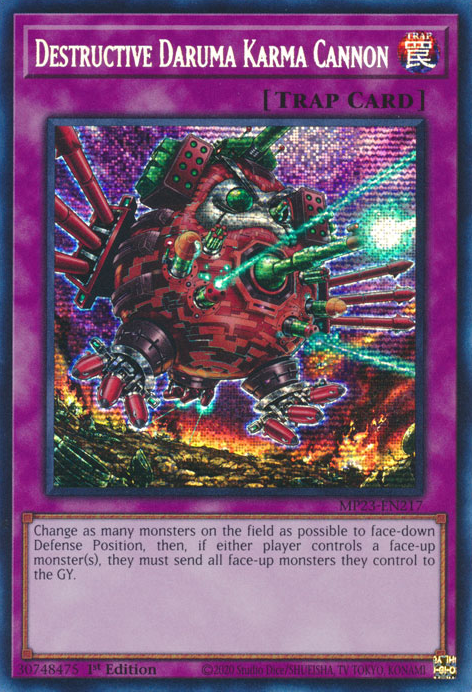 Destructive Daruma Karma Cannon [MP23-EN217] Prismatic Secret Rare | Exor Games Dartmouth