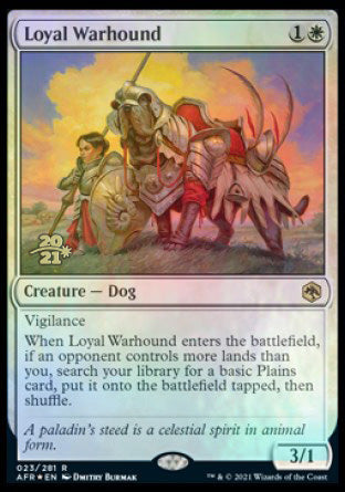 Loyal Warhound [Dungeons & Dragons: Adventures in the Forgotten Realms Prerelease Promos] | Exor Games Dartmouth