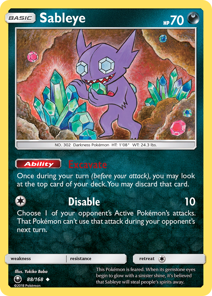 Sableye (88/168) [Sun & Moon: Celestial Storm] | Exor Games Dartmouth