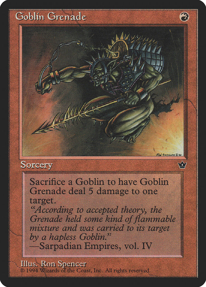 Goblin Grenade (Ron Spencer) [Fallen Empires] | Exor Games Dartmouth