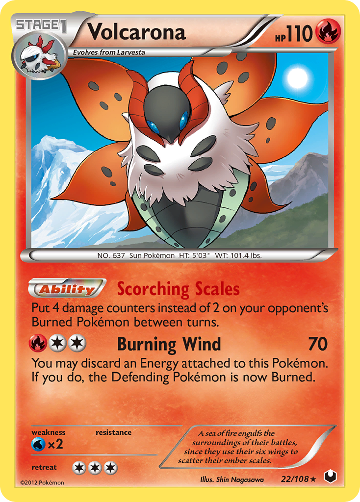 Volcarona (22/108) [Black & White: Dark Explorers] | Exor Games Dartmouth