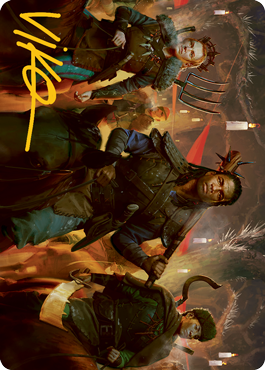 Candlelit Cavalry Art Card (Gold-Stamped Signature) [Innistrad: Midnight Hunt Art Series] | Exor Games Dartmouth