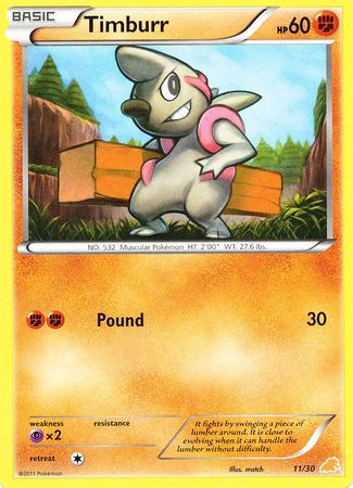 Timburr (11/30) [Black & White: Trainer Kit - Excadrill] | Exor Games Dartmouth