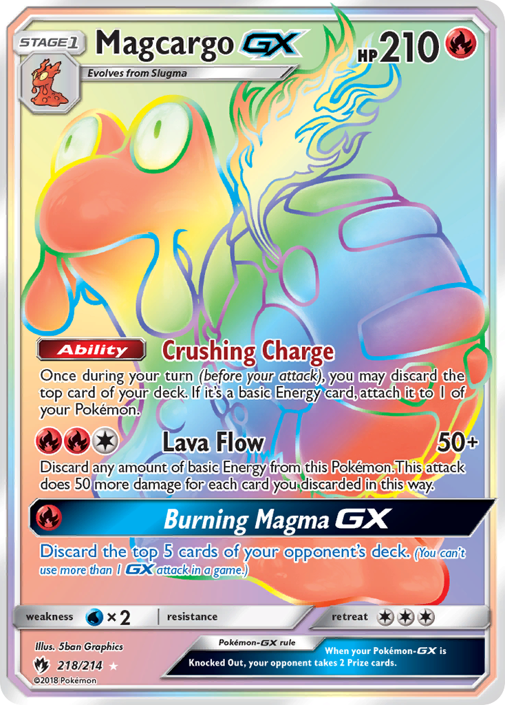 Magcargo GX (218/214) [Sun & Moon: Lost Thunder] | Exor Games Dartmouth