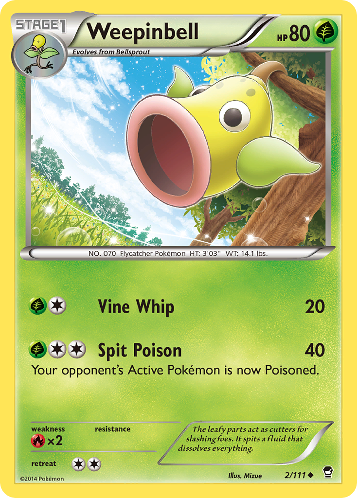 Weepinbell (2/111) [XY: Furious Fists] | Exor Games Dartmouth